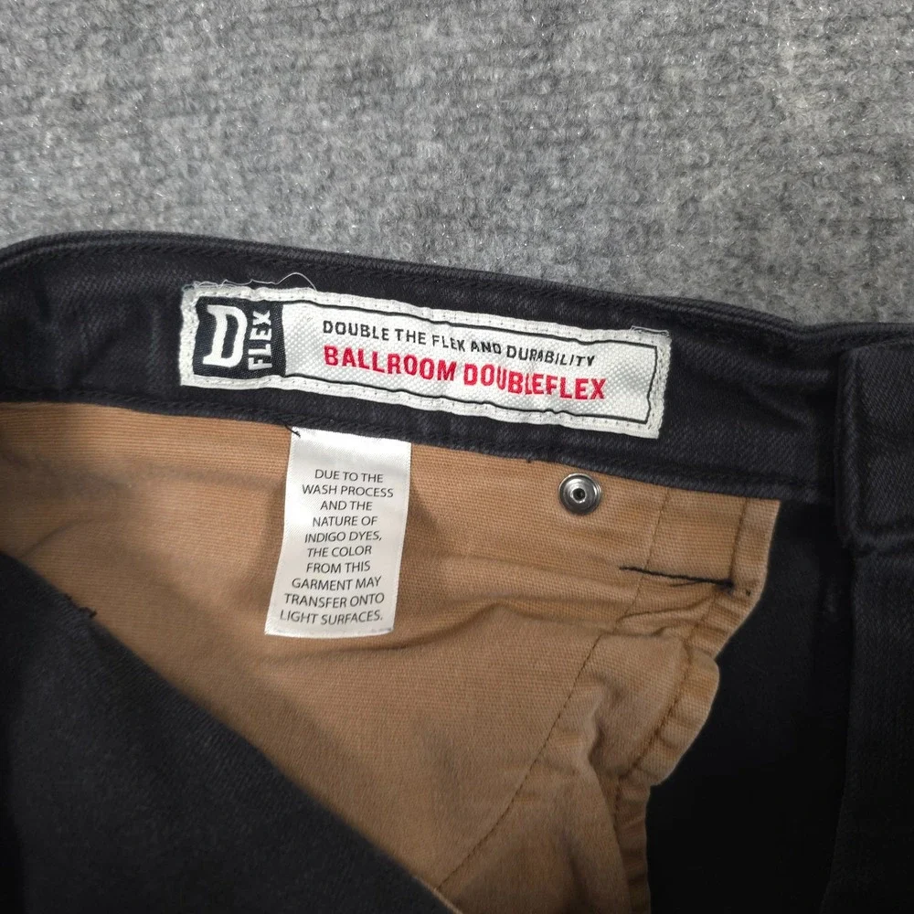 Duluth Trading Ballroom Double Flex Jeans Mens 34x29* Black Relaxed Fit READ